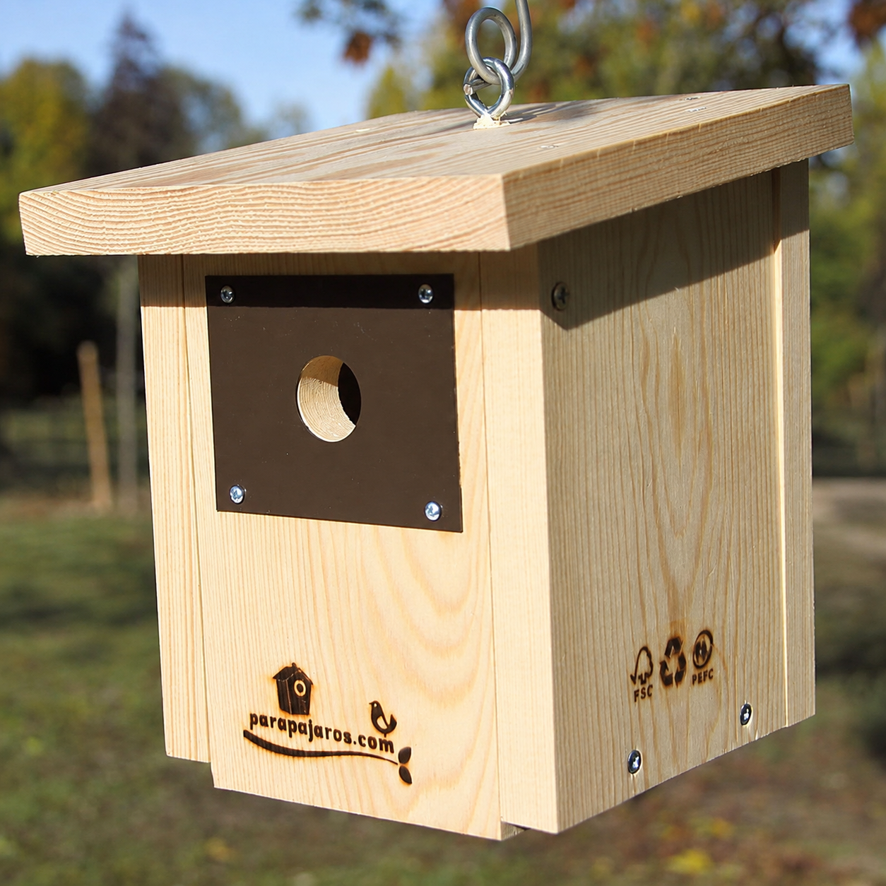Caja nido "Forestal" para páridos y otras pequeñas aves insectívoras - Imagen 3
