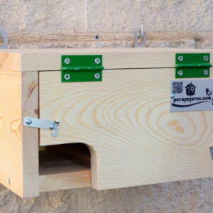 La CP60 es una caja nido para Vencejo común Apus Apus, Vencejo Pálido Apus pallidus y Vencejo cafre Apus caffer.