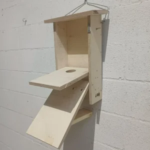 Caja nido para murciélagos Cm13 con detalle del cepillado interior
